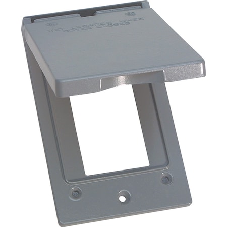 Sigma Engineered Solutions Weatherproof Cover, 1 Gang, Metal Die-Cast, GFCI Cover Type 14248